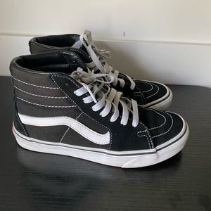 Vans Black and White High top Sneakers